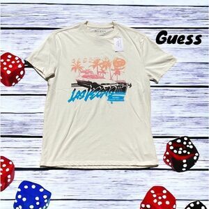 GUESS NWT MENS SMALL CREW NECK GRAPHIC SHORT SLEEVE T SHIRT LAS VEGAS CASINO